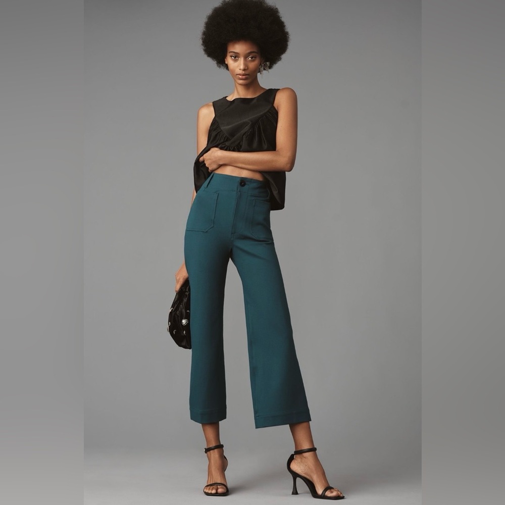 Anthropologie Maeve The Colette Ponte Wide-Leg Pants